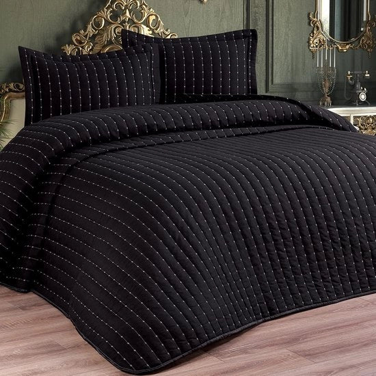 Duvet XXL 250 x 260 cm - Microfibra - Pieno - Cuscini 60 x 80 cm - Decorativo - Lavabile in macchina fino a 30 gradi - Coperta da letto