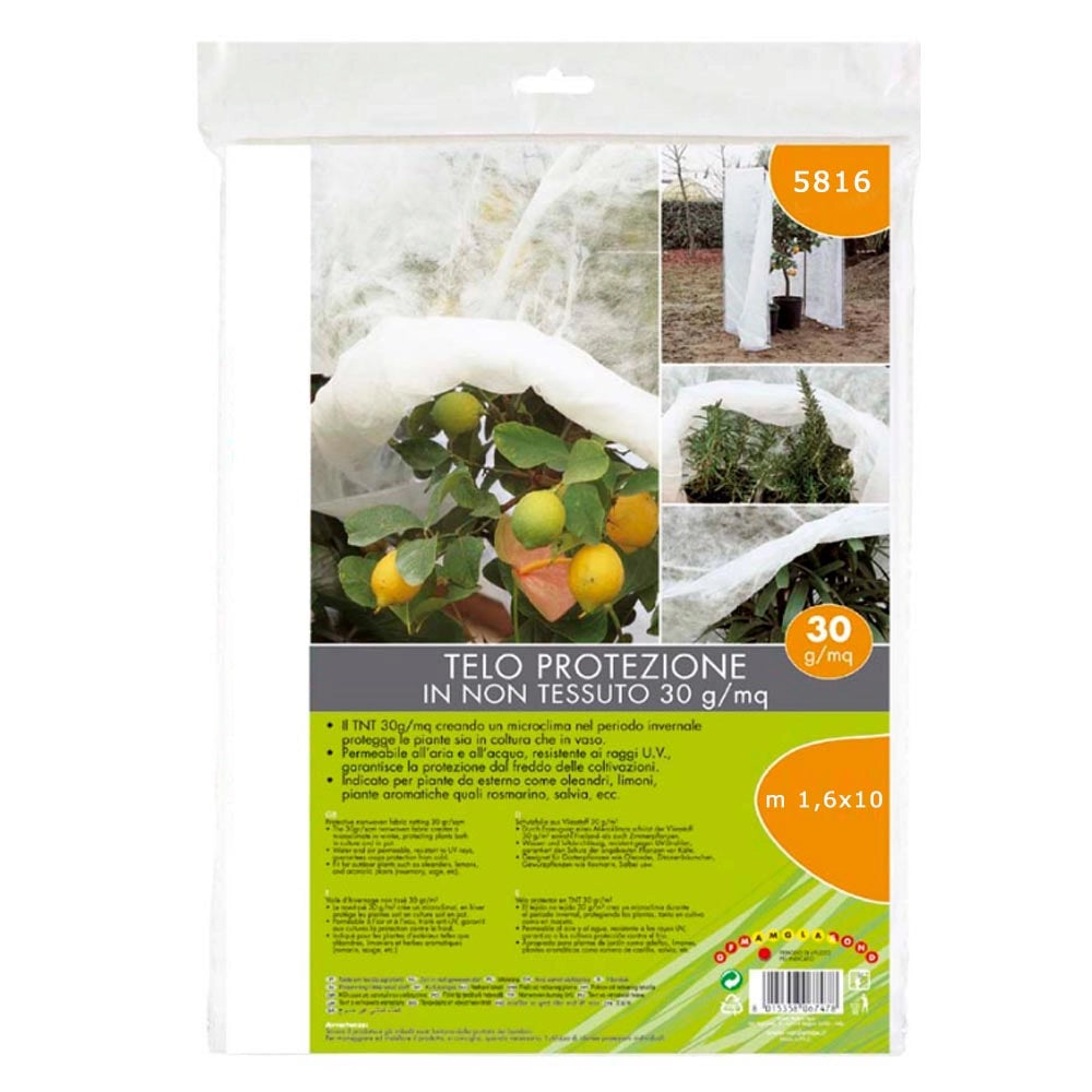 Telo velo di protezione per piante da esterno oleandri limoni piante aromatiche in tnt pesante 30 gr/mq metri 1,6x10
