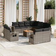 Set Divani da Giardino 12 pz con Cuscini Grigio in Polyrattancod mxl 92858
