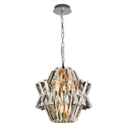 Lampadario cristallo glamour cromato Crown 4xE14 Milagro