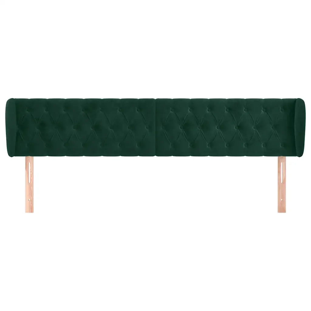 Testiera ad Orecchio Verde Scuro 183x23x78/88 cm in Velluto cod mxl 70823
