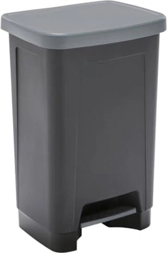Cestino 50 litri - Pala di raccolta 50 litri - Contenitore di raccolta rifiuti 50 litri - 40 x 33 x 57 cm - Nero