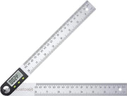 Linea di misura digitale angolare 8 pollici in acciaio inossidabile 0-200 mm con display LCD - batteria - sensore di inclinazione - livello elettronico