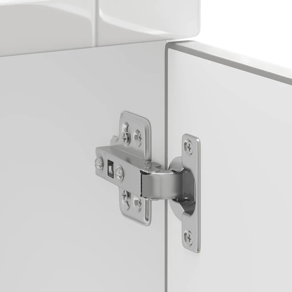 vidaXL Base da Cucina Porto Bianco Lucido in Legno Multistrato