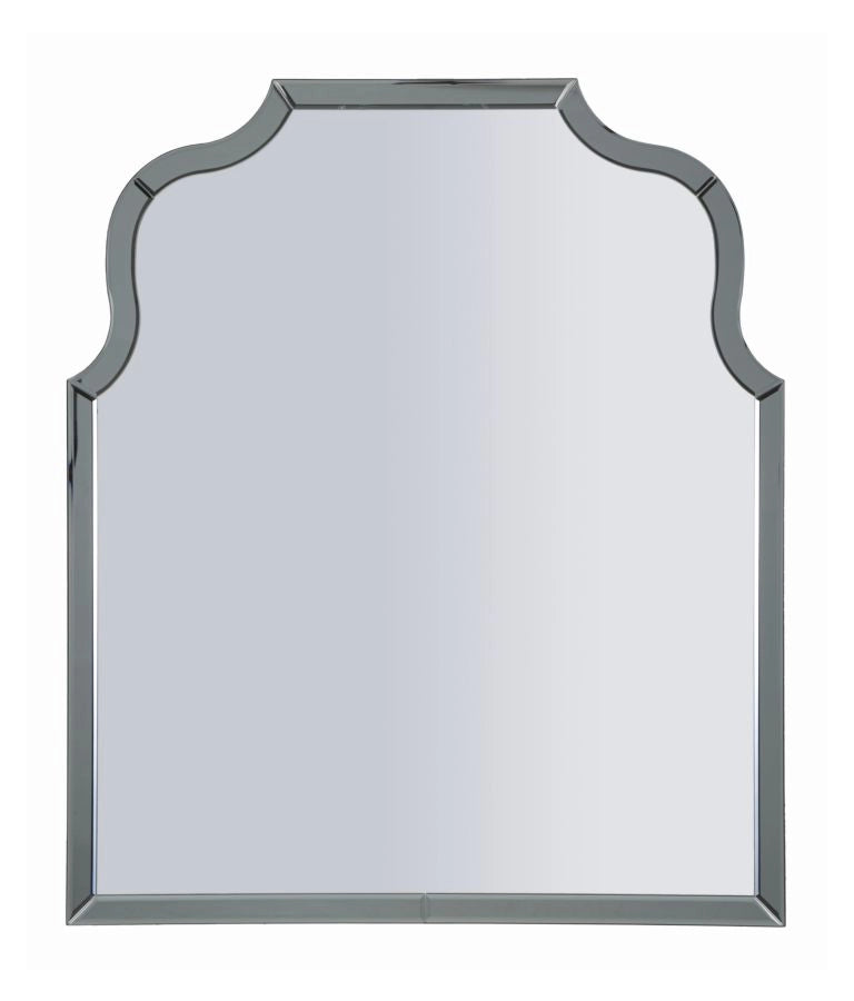 Specchio da Muro Ankara Grigio 85x1x100 cm in MDF e Vetro e Specchio Grigio