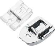 Accessori per macchina da cucire - 2 pezzi piedi di pressione per macchina da cucire - piede di pressione regolabile per zip invisibili - piede di cucitura trasparente per orlo
