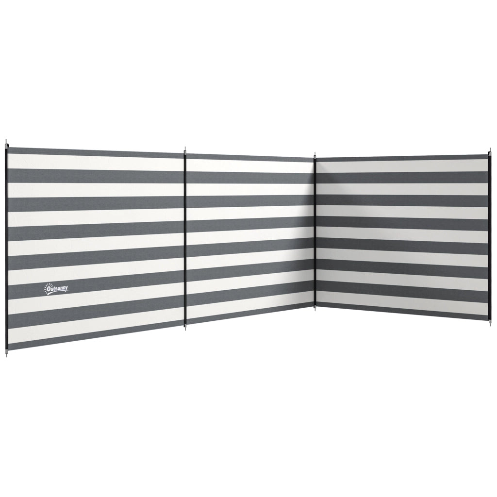 Paravento da giardino pieghevole ¨C zephmum ¨C grigio 540x150 cm