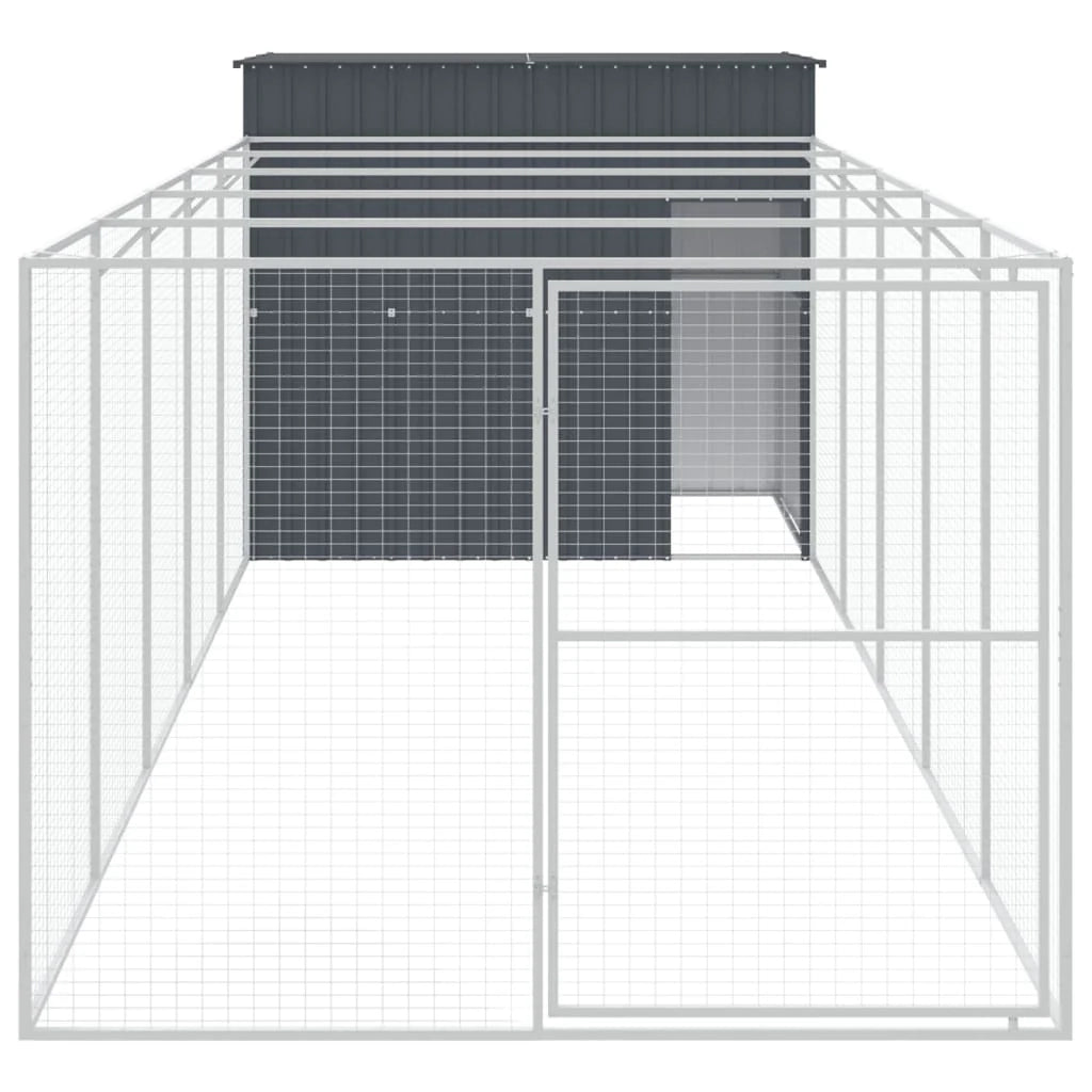 Cuccia per cani con recinto 214 x 661 x 181 cm antracite 02_0043484