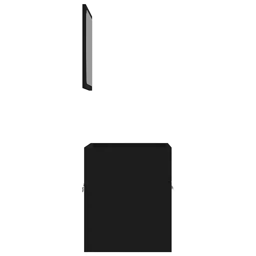Set Mobili da Bagno 2 pz Nero in Truciolato cod mxl 59218