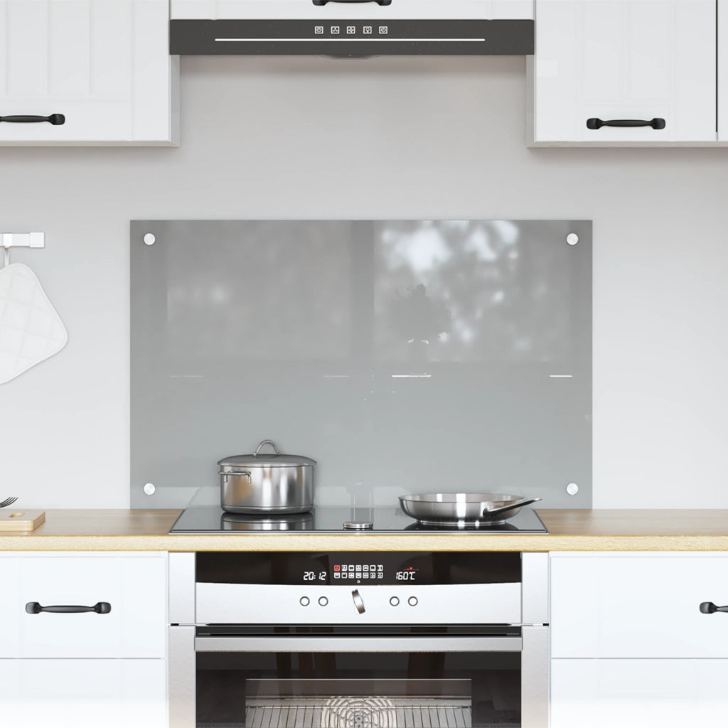 Schienale Cucina Grigio Chiaro 80x50x0,6 cm in Vetro Temperato