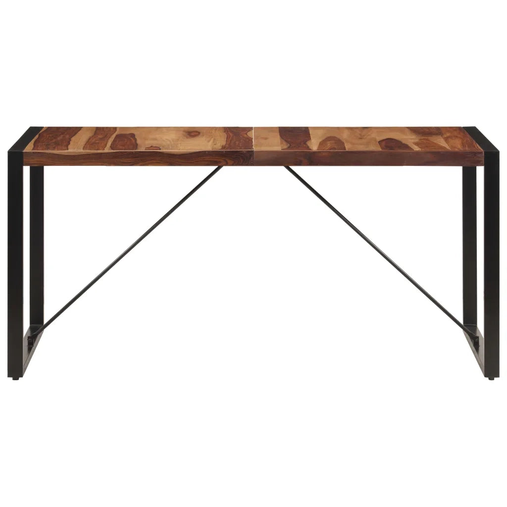 Tavolo da Pranzo 160x80x75 cm in Legno Massello di Acacia