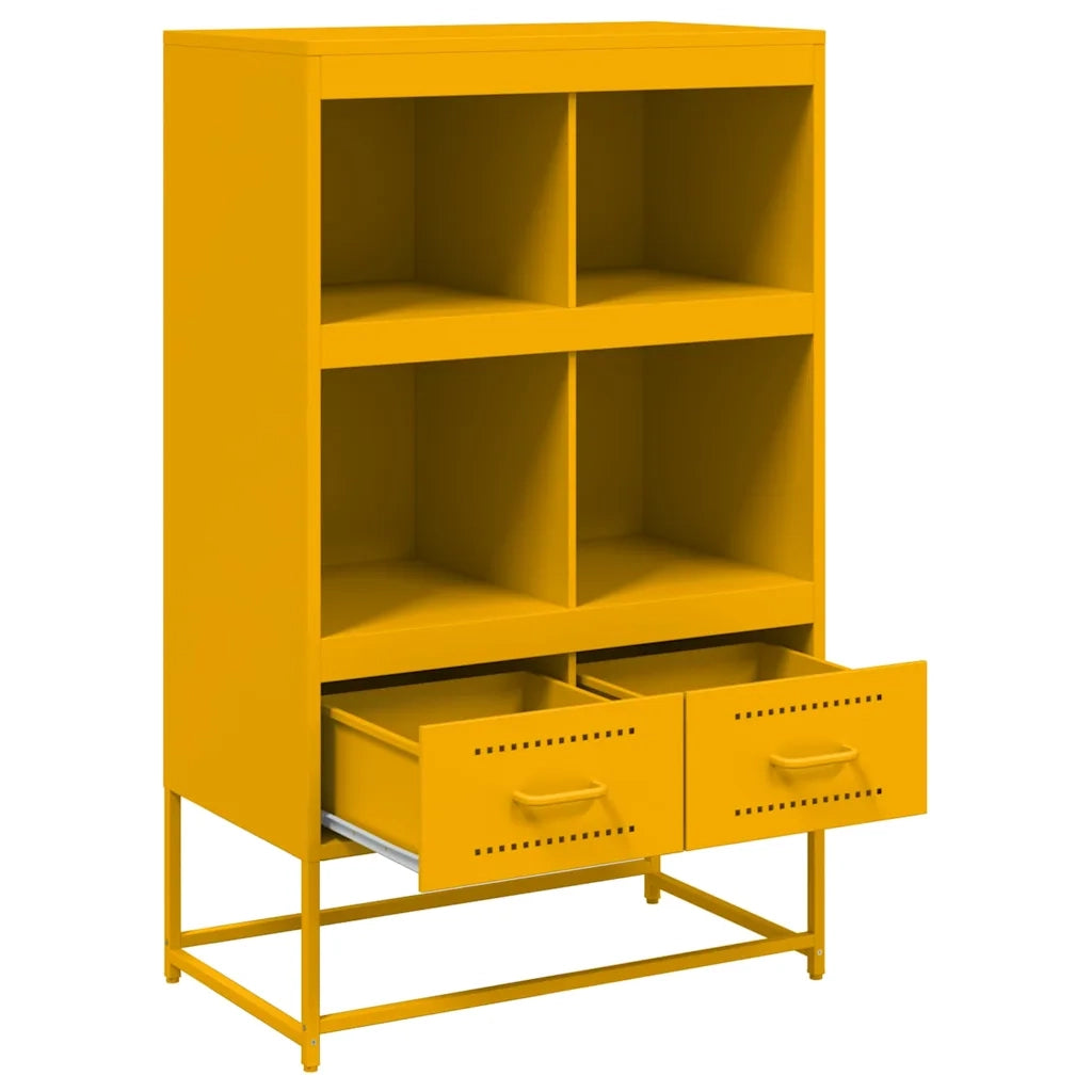 Credenza Giallo Senape 68x39x111,5 cm in Acciaio