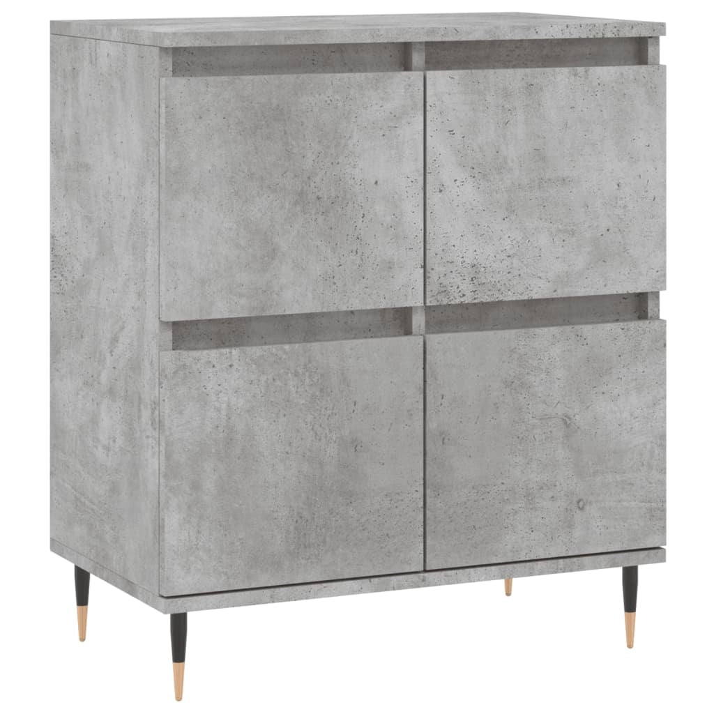Buffet credenza cassettiera armadio mobile contenitore organizer per cucina soggiorno salotti set da 2 legno ingegnerizzato grigio 02_0036872