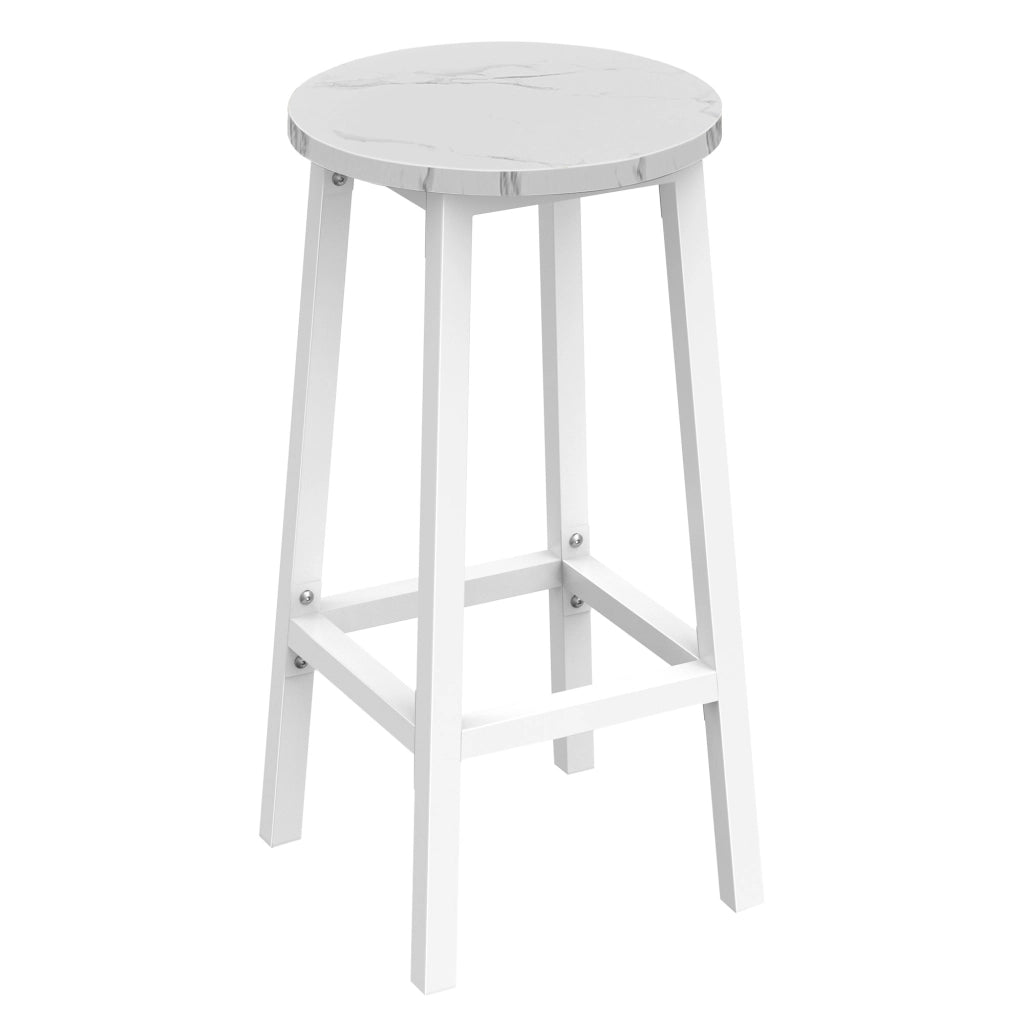 Sgabello da bar da cucina VALORA - Elegante design in marmo con gambe bianche CODICE 2907