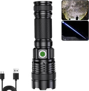 Lanterna USB-C superpotente 20000 lumen tattica con zoom 3 modalità - impermeabile - per emergenze e campeggio