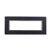 Placca In Vetro Serie Starlight 7P Colore Acciaio Scuro Compatibile Con Vimar Plana