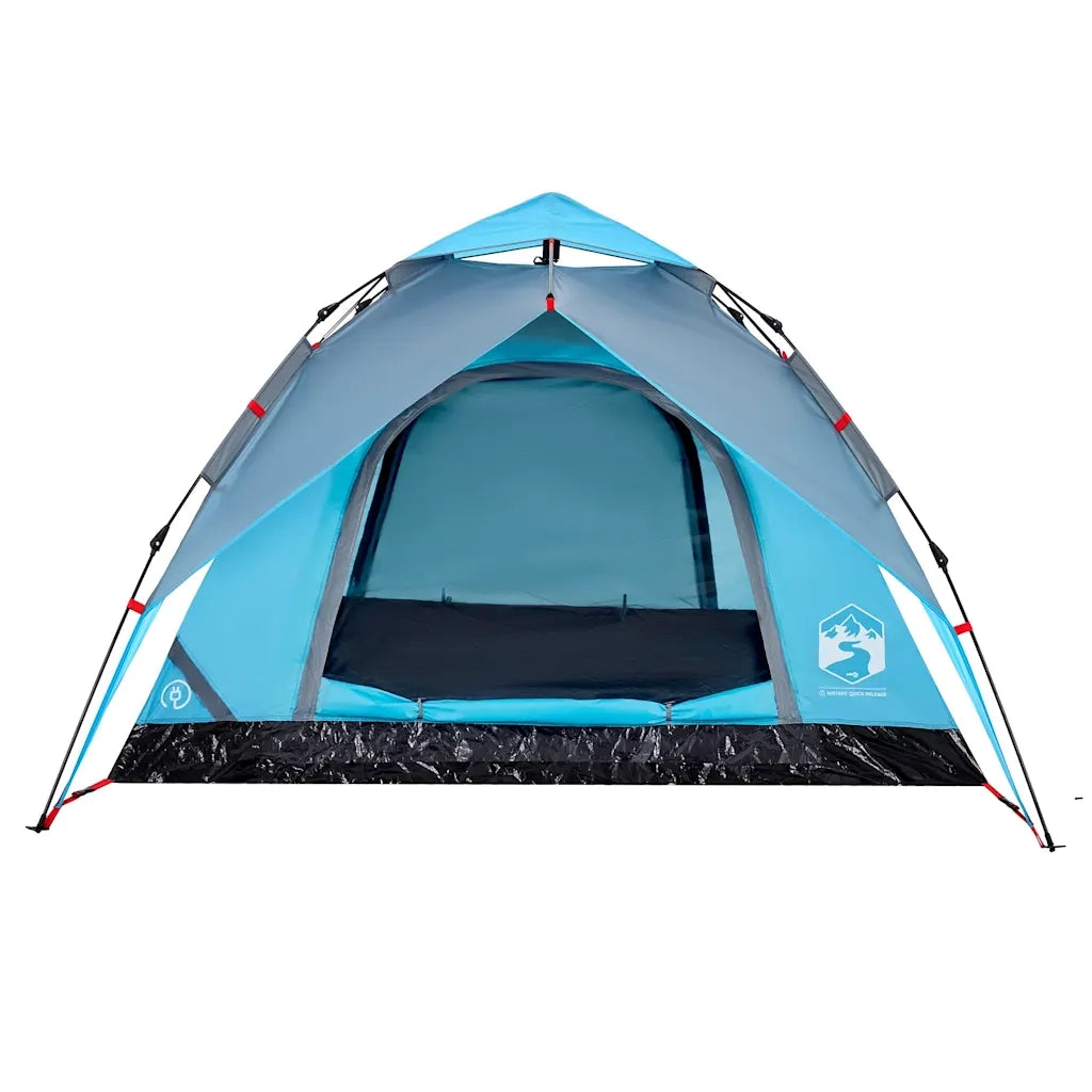 Tenda a Cupola da Campeggio 4 Persone Blu a Rilascio Rapido 4004182