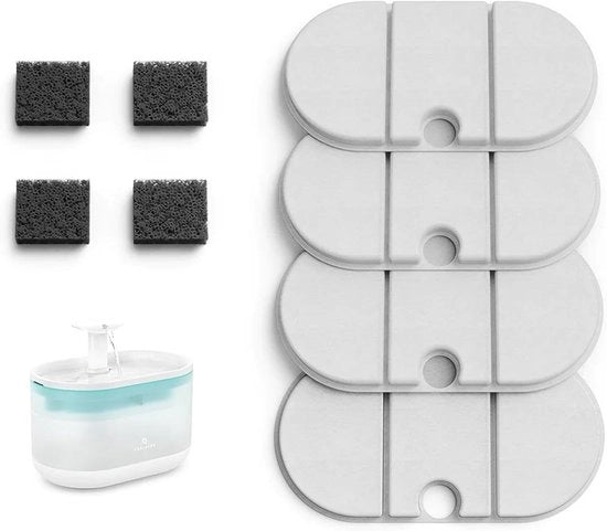 Fontana per Gatti Ultra Leggera 2,1L Capsule con Due Modalità di Flusso (incluso 4 Filtri di Ricambio)