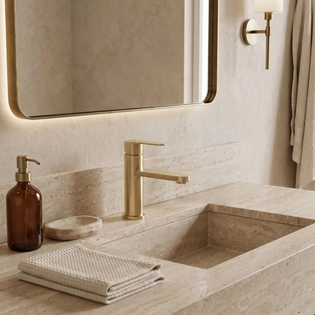 Rubinetto Da Bagno Rea Arcos Brush Gold