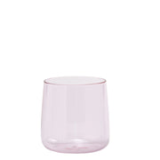 Zafferano Set 6 Bicchieri No Bilia in vetro borosilicato soffiato a mano, design elegante e resistente, colore rosa, ideale per bevande fredde