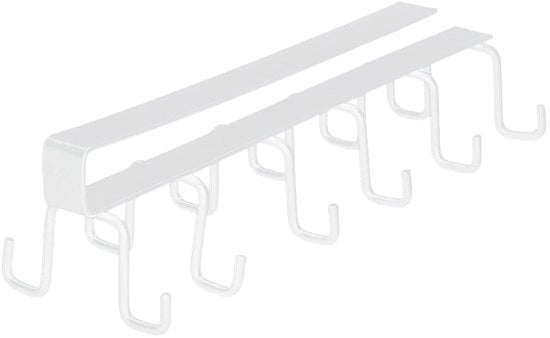 Antislip per cucina - Rastrello per cucina appeso - Rastrello per cucina con doppia gancetta - Rastrello per cucina per tavola - Rastrello in acciaio per cucina - Adatto per spessore di tavola fino a 2.5cm - Rastrello per cucina con gancio