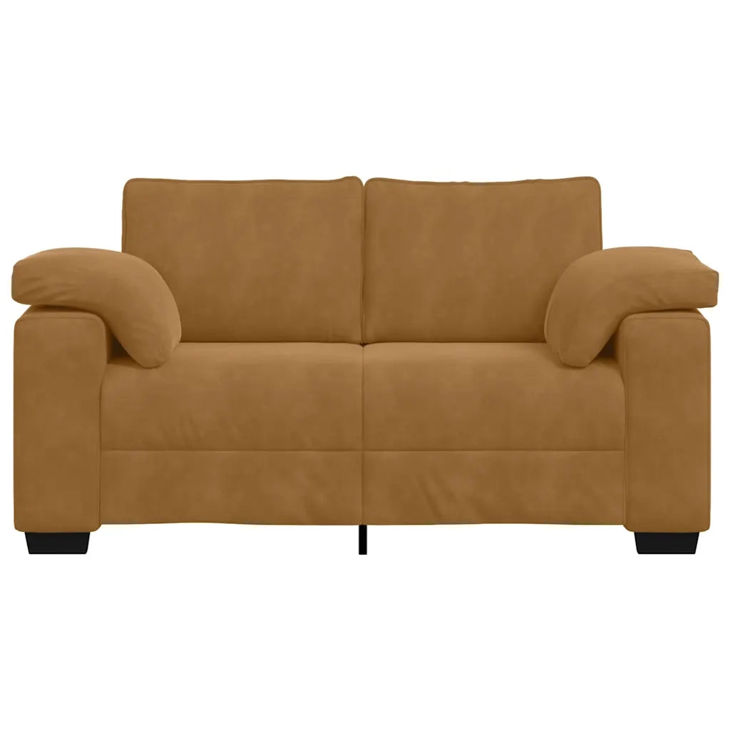 Divano Divanetto Marrone 120 cm in Velluto
