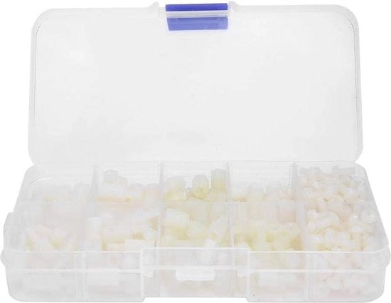 Assortimento kit 300 pezzi viti M3 a 6 guglie in nylon.