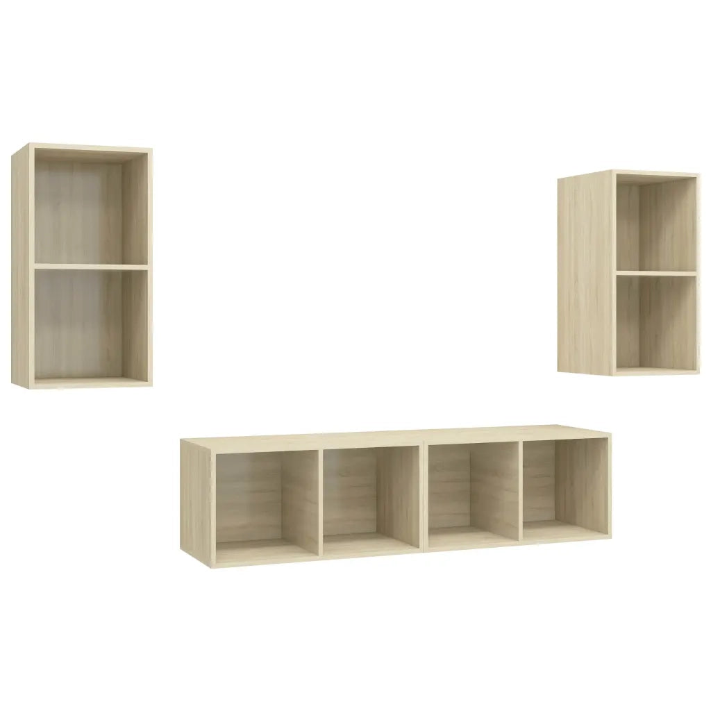 Mobile TV a Parete 4 pz Rovere Sonoma in Truciolato cod mxl 27161
