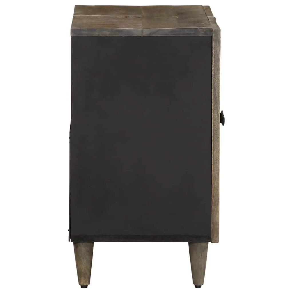 Mobile lavabo in legno massello di mango design elegante bagno 62 x 33 x 58 cm legno nero 02_0057752