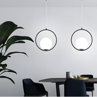 Lampada Da Soffitto Pensile Di Vetro Palla Oro Bianco Oro G110-1w Black White