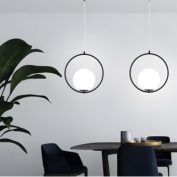 Lampada Da Soffitto Pensile Di Vetro Palla Oro Bianco Oro G110-1w Black White