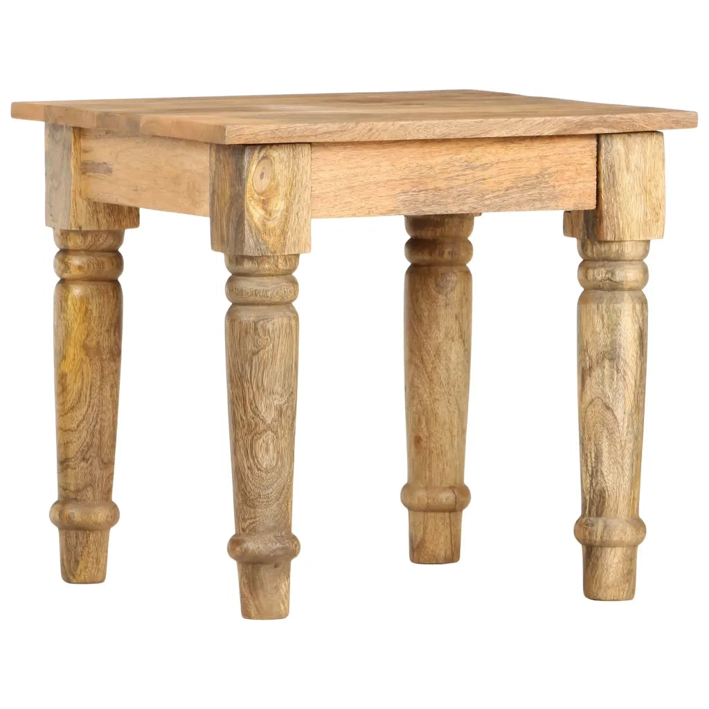 Tavolino di Servizio 43x43x40 cm Legno Massello di Mango 282865