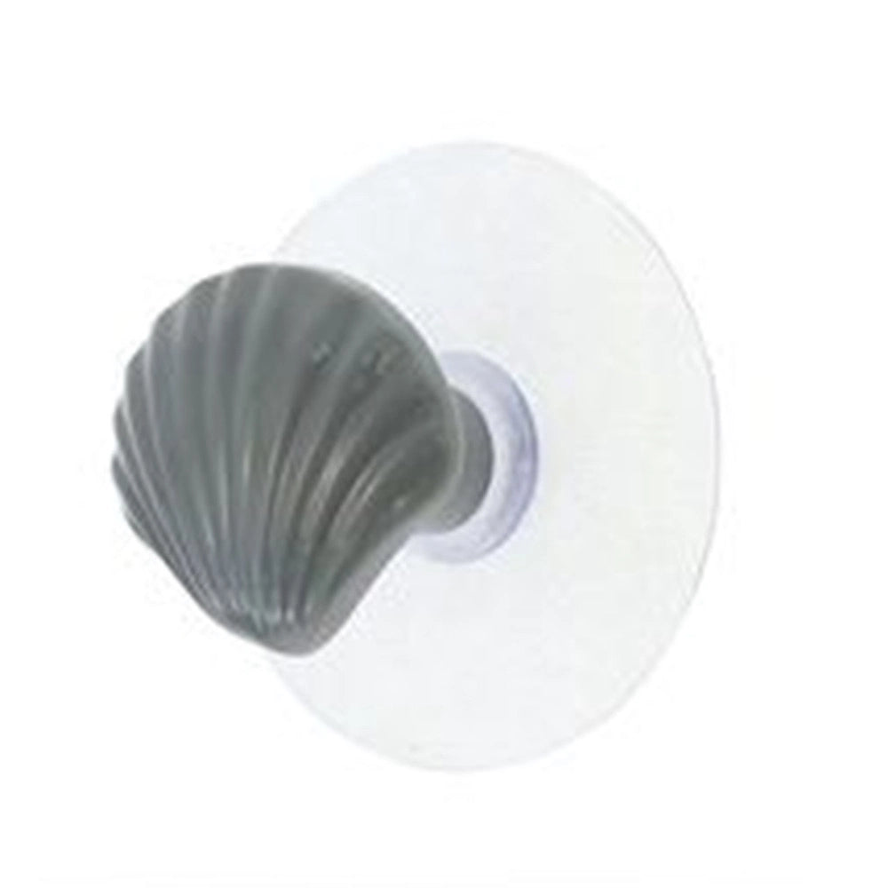 Trade Shop - Gancio Appendino Adesivo Appendiabiti Parete Cucina Bagno Forma Conchiglia Colorata 10808 -