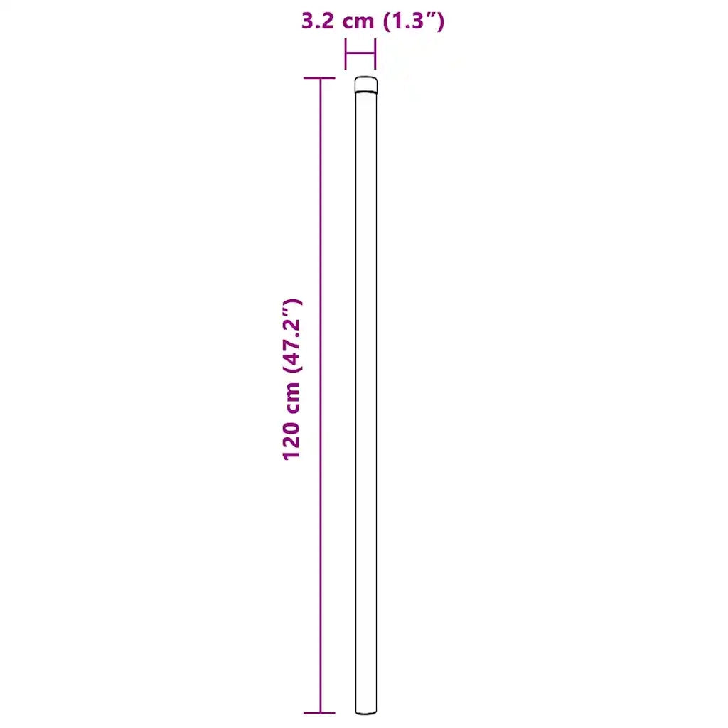 vidaXL Pali per Recinzione 12 pcs Argento 120 cm