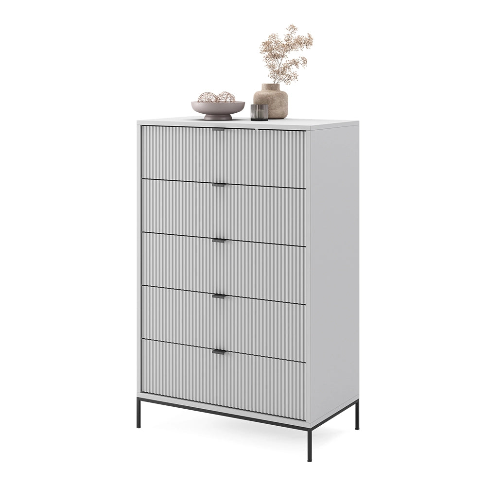 Vicco Cassettiera per camera da letto Grigio 42 x 120 cm