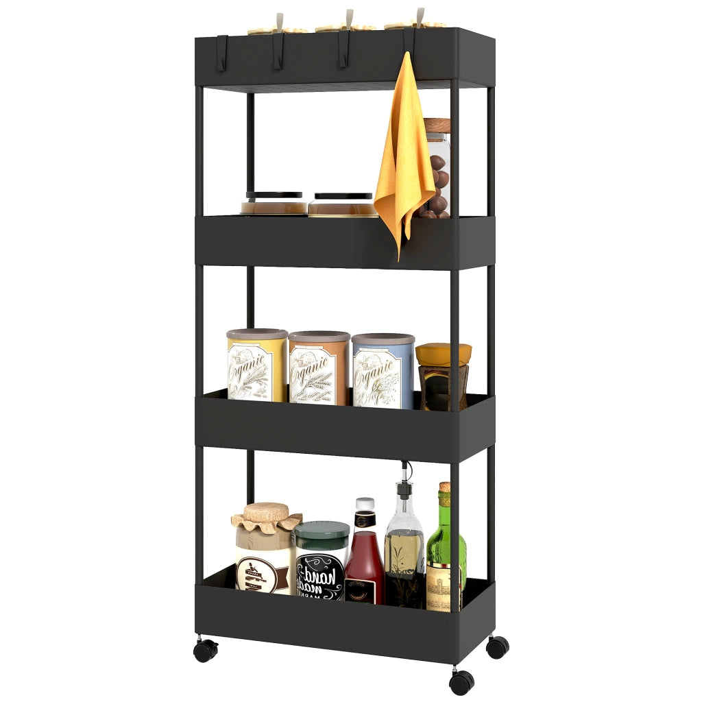 Carrello portautensili da cucina ¨C Minimal ¨C Nero 40x19x90 cm