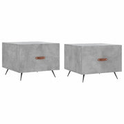 2 pz Tavolini salotto | Tavolino da caff¨¨ | Tavolino da Soggiorno Grigio Cemento 50x50x40 Legno Multistrato