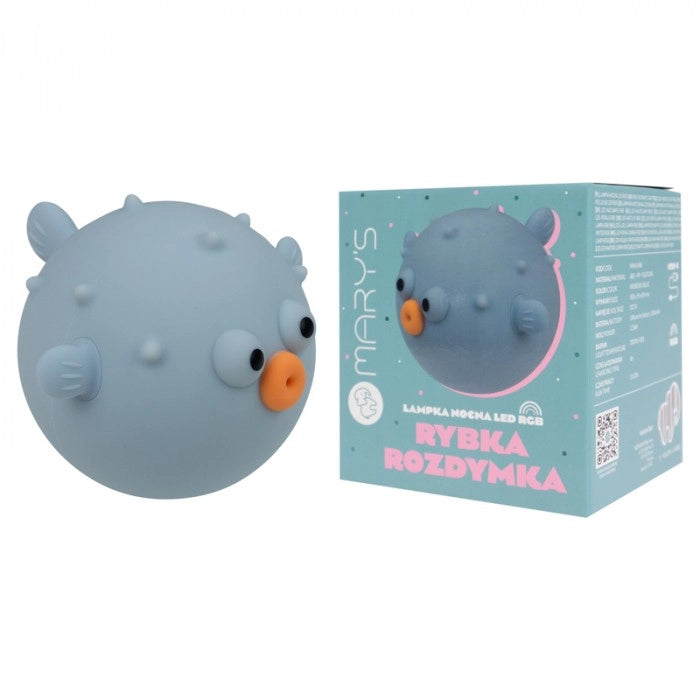 Lampada notte bimbi LED RGBW pesce palla blu Mary's