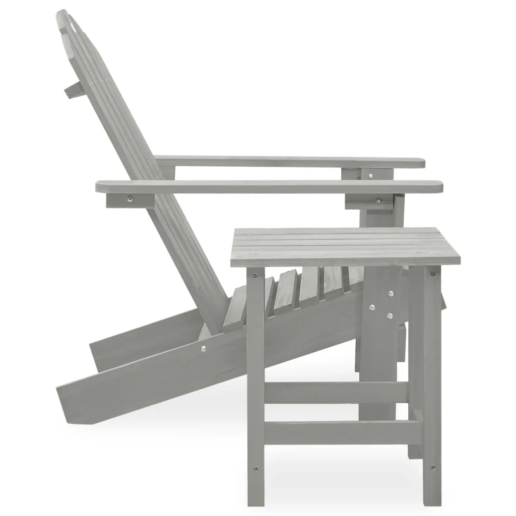 Sedia da giardino con tavolo in legno di abete grigio 02_0013329