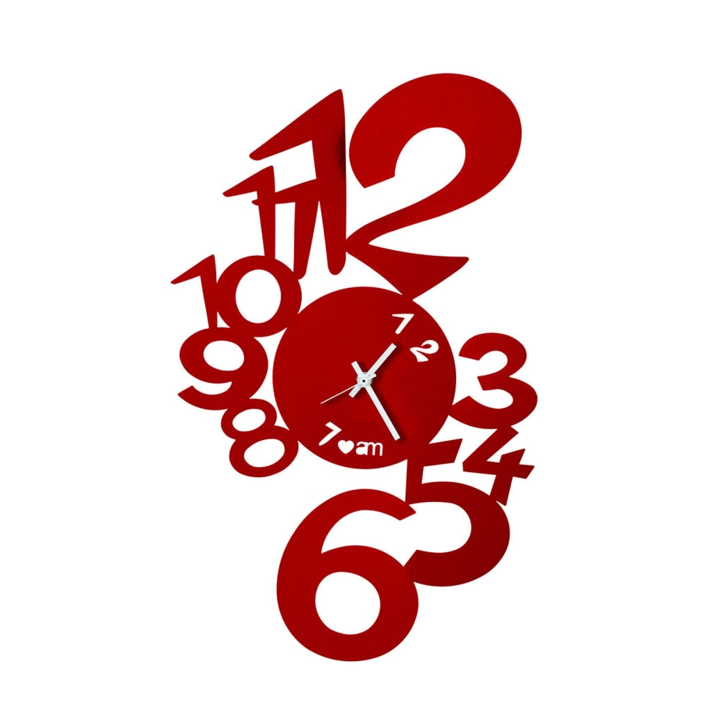 Orologio da parete di design Lupin Rosso