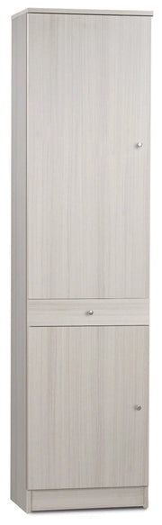 Armadio 2 Ante 1 Cassetto 46x183x34 cm Eucalipto