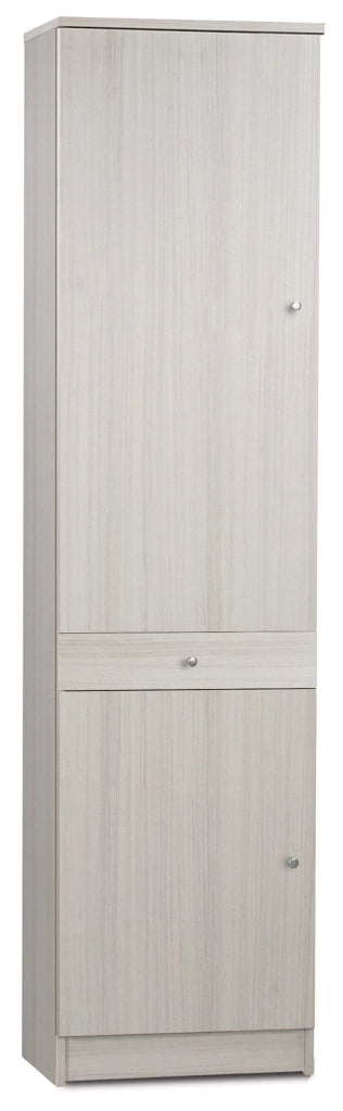 Armadio 2 Ante 1 Cassetto 46x183x34 cm Eucalipto