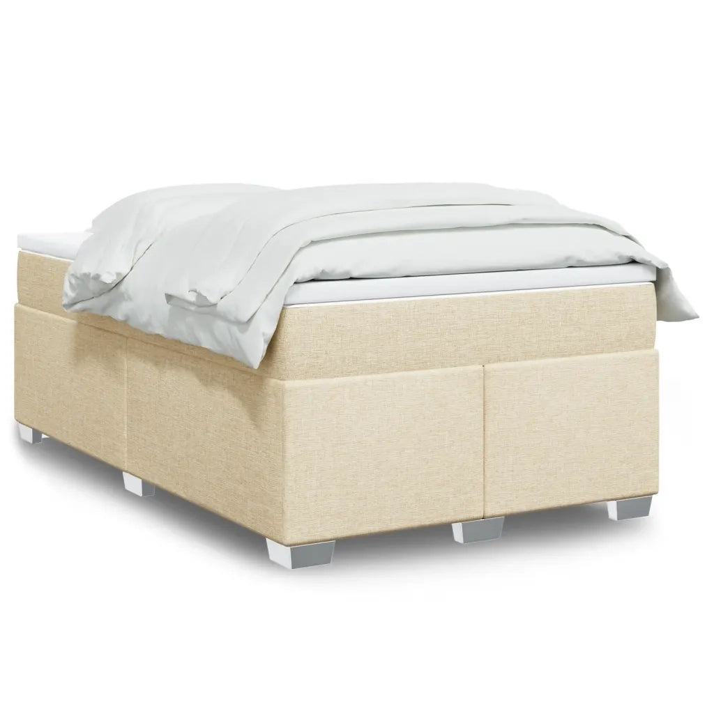 Giroletto a Molle con Materasso Crema 120x200 cm in Tessuto 3285128