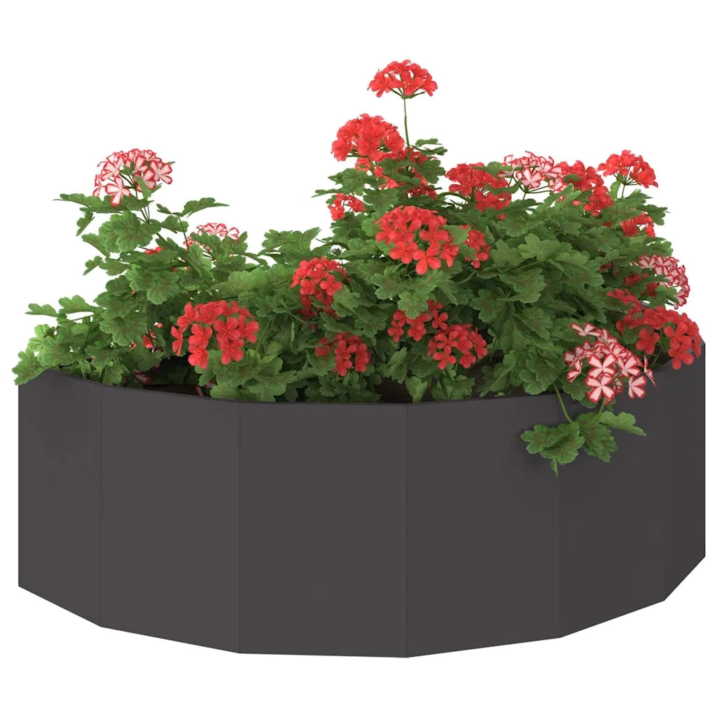 Fioriera | Cassetta per fiori | Vaso Nero 120 x 60 x 35 cm Acciaio