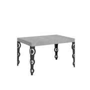 Tavolo allungabile 140/224x80cm Karamay cemento gambe antracite