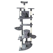 Tiragraffi ad angolo con piattaforma di osservazione giochi tiragraffi in sisal 210 cm grigio 16_0000007