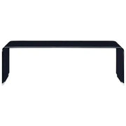 Tavolino da salotto | Tavolino da caff¨¨ | Tavolino da Soggiorno Nero 98x45x31 cm in Vetro Temperato