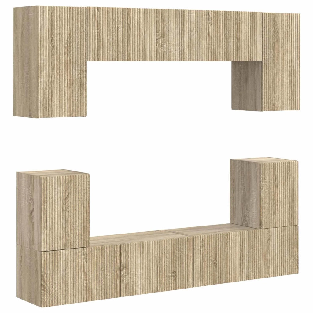 Set mobile TV 5 pcs Rovere Sonoma Legno multistrato