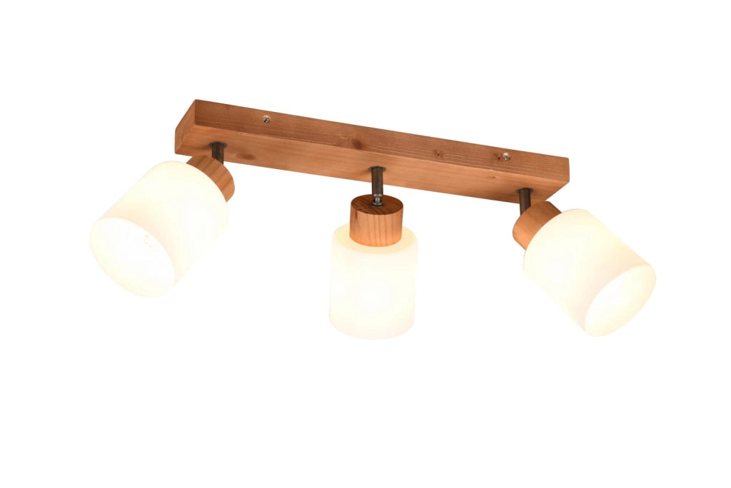Faretto soffitto ASSAM legno chiaro bianco 3xE14 RL