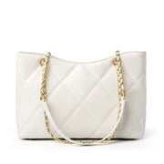 Borsa a tracolla da donna in vera pelle, colore bianco.
